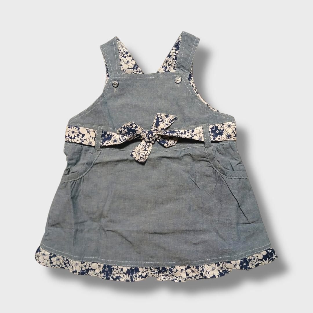 Floral Accent Denim Dress