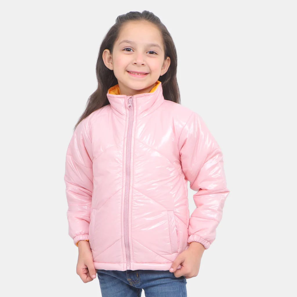 Pink Quilted Puffer Jacket